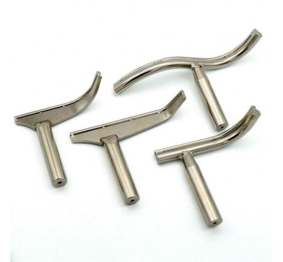 Conjunto de quatro suportes de goiva curva